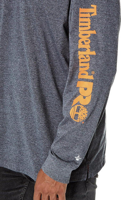 Mens Base Plate Long Sleeve T-Shirt with Sleeve Logo Big & Tall