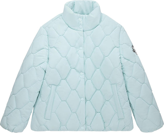 Girls Coat, Faux Fur Hooded Winter Jacket, Warm Padded Parka Hoodie, Kids Heavyweight Winter Coat